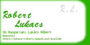 robert lukacs business card