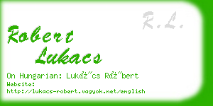 robert lukacs business card